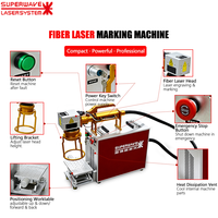 Machine de marquage et de gravure laser à fibre portative 20W 30W 50W 60W 100W pour métal et acier inoxydable, mini de bureau