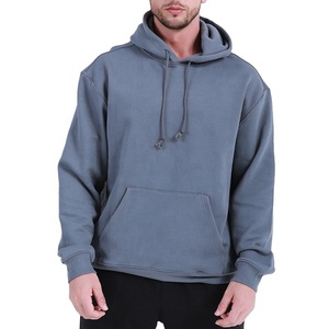 2021 Latest Design Men's Personalized Heavy Pullover Hoodie With Drawstring Men's Hooded Pullover Customizable Sweat Shirt - Product Image 2