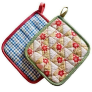 Custom Printed Linen Square Potholder Personalized Classic Style Eco-Friendly Heat Resistant Breathable Recycled Cotton Mat - Product Image 1