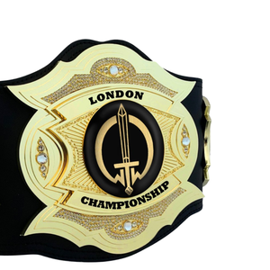Cinturón de Campeonato de Peso Medio de Londres con Diseño de Espada y Detalles en Oro, Cinturón de Título de Cuero Personalizable de Primera Calidad - Product Image 4