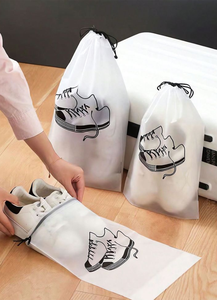 Recyclable Drawstring Non-Woven <b>Packaging</b> <b>Bags</b> with Heat Press Sealing Offset Printing for Shoes Textile Use - Product Image 6