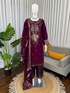Summer Dresses Online Wholesale Supplier Buy Bulk Women Clothing Sexy Elegant Women Wear Top Bottom Dupatta Set 84521 - Product Image 4