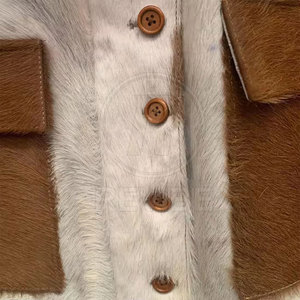 Chaqueta de Cuero con Pelo de Invierno de la Mejor Calidad, Transpirable y Ecológica para Hombre en Venta - Product Image 4