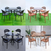 Chaise moulée en rotin brun léger de style King avec coussin en cuir – Une chaise de jardin pour les acheteurs avisés