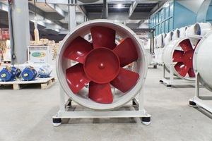 Ventilateur axial haute température AXP-8-8D à entraînement direct pour l'extraction de fumée dans les couloirs 0,55-37 kW, roulement à billes, 380 V, support OBM - Product Image 3