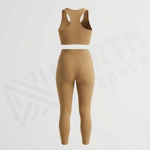 Custom Knee Length <b>Yoga</b> <b>Set</b> For Women Plus Size Premium Online Selling Embroidery Decoration Gym Fitness Activewear Suits - Product Image 2