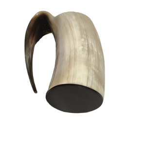 Taza de Cuerno Vikinga Hecha a Mano, Ecológica, Segura para Alimentos, Duradera, de Cuerno de Búfalo Natural, Mitología Nórdica, Taza Medieval para Cerveza, Regalo - Product Image 3
