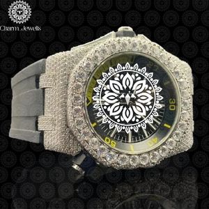 Montre de luxe Charm_Jewells en acier inoxydable, cadran carré, mouvement mécanique analogique, 40 mm, fermoir caché à bouton-poussoir, unisexe, 10 bars - Product Image 4