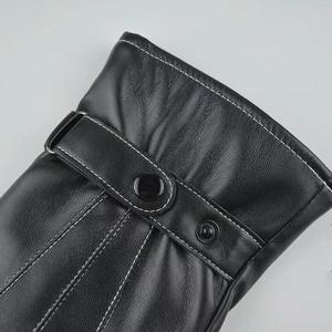 Gants d'hiver classiques en cuir véritable, chauds et isolés, pour activités de plein air, conduite et travail - Product Image 3