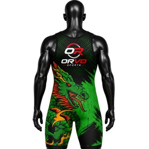 ORVO SPORTS Singlet de Lucha Personalizado Transpirable de Secado Rápido Tallas Grandes Unisex Camiseta sin Mangas Ajustada Mono Deportivo Sublimado - Product Image 4