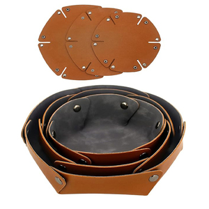 Plateau en cuir vide pour homme et femme, plateau à clés, plateau à bijoux, organisateur en similicuir pour bijoux - Product Image 6
