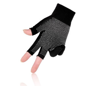 Daizen Star Half Finger Gloves Black Wrist Length Eco-Friendly Multifunctional Cycling All Seasons PU Quick Dry Casual - Product Image 5