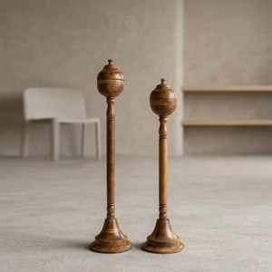Soporte de incienso de madera de tallo largo con tapa de globo hueco, difusor de aromaterapia - Product Image 6