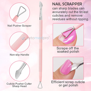 Pousse-cuticules OEM en acier inoxydable, outil de beauté, logo personnalisé, pousse-cuticules en acier inoxydable - Product Image 3