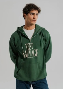 เสื้อฮู้ดผู้ชายแบบสวมหัว ผ้าฟลีซลำลองสำหรับฤดูหนาว ผลิตจากโพลีเอสเตอร์และผ้าฝ้าย เป็นมิตรต่อสิ่งแวดล้อม ระบายอากาศได้ดี แห้งเร็ว รับปักโลโก้ตามแบบ - Product Image 3