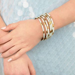 Pulsera de Lujo para Mujer, Joyería de Resina, Diseño Moderno, Hecha a Mano, Accesorios de Moda, Duradera, Chapada en Oro, para Bodas - Product Image 4