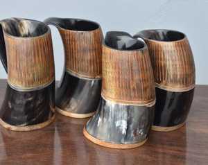 Export Quality Natural Buffalo Horn <b>Mug</b> Modern Design Travel Wedding Gift Traditional Beer Coffee Tea Home Bar Use - Product Image 2