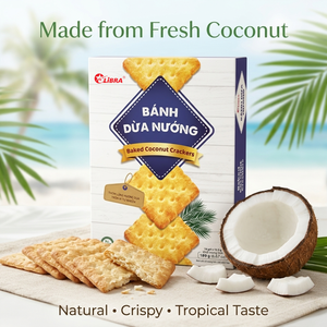 Biscuits croustillants à la noix de coco, sélectionnés avec soin, en vrac, 189g – Snack sucré à la noix de coco de qualité supérieure |   Usine privée ODM au Vietnam - Product Image 1