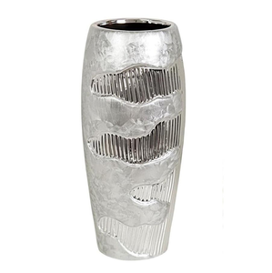 Jarrón de Metal con Diseño Floral, Fabricante de Jarrones de Metal de Aluminio con Acabado Dorado, Diseño Personalizado Hecho a Mano, Superventas - Product Image 1