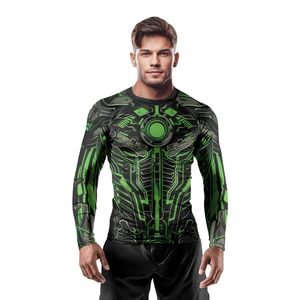 Wholesale Custom Unisex Rashguard UPF 50 Fitness Training Sublimation UV Protection Quick Dry Compression Polyester OEM OEM OEM - Product Image 2