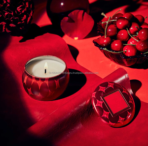 Wholesale Cheap Price Glossy Red Mini <b>Jar</b> Candle For Home <b>Decoration</b> & Gift Purpose - Product Image 6