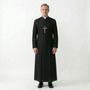 Nouvelle Conception 2026 – Robe de Prêtre et de Clergé sur Mesure, Vêtement Liturgique Respirant, Vêtements Religieux en Gros - Product Image 5