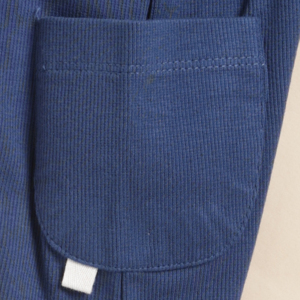 Body de manga larga de elastano de bambú orgánico de calidad superior con mallas con Cordón-Azul marino - Product Image 6