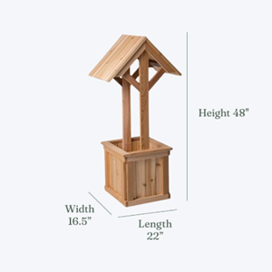 Outdoor <b>Planter</b> for Flowers & Plants, Outdoor Wishing Well <b>Planter</b> <b>Box</b>, Rot-Resistant Panter For Garden Space Decor From Vietnam - Product Image 2