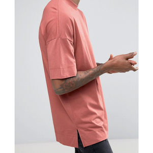 Camiseta de Manga Corta para Hombre, Cuello Redondo, Color Sólido, Lisa, Informal, Tejido de Punto, 100% Algodón, Talla Grande - Product Image 4