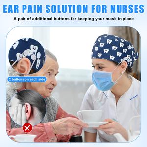 Medical Surgical <b>Caps</b> Comfortable Non Woven Head Covers for Healthcare Professionals Hospital Uniforms - Product Image 2