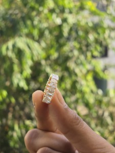 Anillo de Diamantes de Oro Amarillo de 14K y 18K con Diamantes Cultivados en Laboratorio, Anillo Multiforma para Mujer, Radiante, Pera, Óvalo, Esmeralda, Joyería de Boda, Regalo - Product Image 4