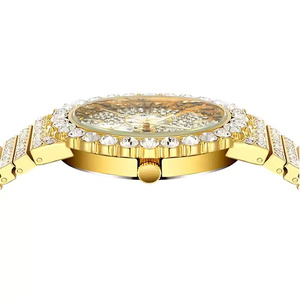 Night Glow Trend Style iced out Moissanite Diamond Quartz Watch for Men with Smooth Dial and Modern Appeal - Product Image 3