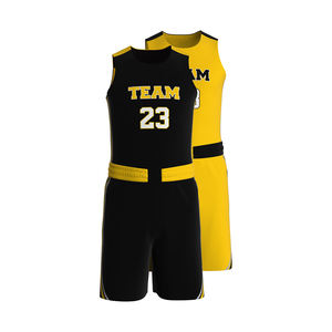 Uniforme de basket-ball réversible avec logo personnalisé, qualité d'exportation, fabricant d'uniformes de basket-ball - Product Image 2