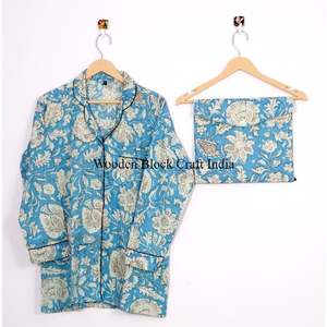 Ensembles de pyjamas floraux 100% coton pour femmes, respirants, nouveau style pour un confort ultime pour se détendre et dormir à la maison au printemps - Product Image 4