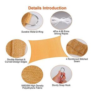 Tenda Parasole UV per Esterni, Giardino e Cortile - Resistente e Durevole alle Intemperie - Product Image 4