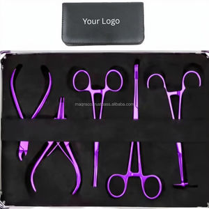 Professional High Quality Stainless Steel Body Piercing Kit Customized Logo Sterilized Piercing Needles <b>Clamps</b> Piercing Balls - Product Image 4