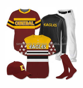 Paquete de uniforme de béisbol personalizable con tela elástica transpirable de impresión digital para una mayor movilidad adecuada para todas las edades - Product Image 1