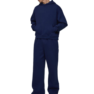 Conjunto de Sudadera con Capucha y Pantalones para Hombre, Personalizado, de Alta Calidad, Algodón Grueso, Estilo Holgado, Dos Piezas - Product Image 1