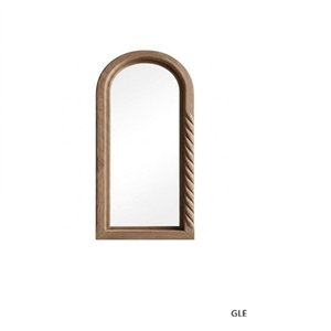 Small Ball Floor-standing Elliptical Mirror Solid Wood Round Ball Full-length Mirror - Product Image 2