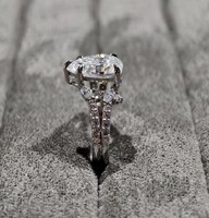 Bague de fiançailles solitaire pour femme REYES en argent sterling 925, certifiée GRA, avec moissanite taille poire de 3 carats.