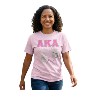 T-shirt graphique étoile argentée pour femme, imprimé sérigraphié, en coton doux, décontracté, tendance, pour tous les jours - Product Image 4