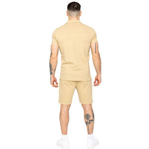 Ensembles décontractés d'été pour hommes de qualité supérieure, confortables et respirants, en fibres de bambou 100%, polos et shorts à prix raisonnable - Product Image 4