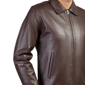 Chaqueta de Cuero PU para Hombre, Corte Ajustado, Estilo Bomber, Diseño Personalizado, a la Moda, Precio al por Mayor, Estilo Moderno - Product Image 6