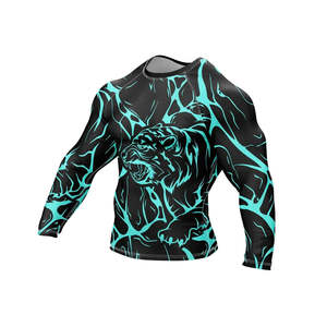 New Modern <b>Aesthetic</b> Street Wear Inspired Fitness <b>Top</b> With Street Wear Style Sublimation Printing Men Rash Guard - Product Image 3