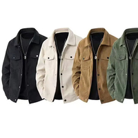 Veste tendance décontractée et polyvalente à col montant, style vêtement de travail, avec logo personnalisé OEM