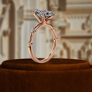 Anillo Certificado IGI de 1 Quilate, Anillo de Compromiso con Corte Marquesa, Anillo de Boda con Diamantes, Anillo de Oro Blanco y Amarillo de 14K, el Mejor Regalo para Pedida de Mano - Product Image 6