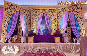 Impresionante Decoración de Escenario para la Noche de Sangeet y Mehndi, Decoración Clásica y Colorida para la Noche de Sangeet, Decoración de Escenario para Bodas Indias, Noche de Mehndi - Product Image 6