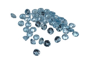 Bán buôn 6 mét tự nhiên bầu trời màu xanh Topaz Mặt đá quý <span class=keywords><strong>AAA</strong></span> chất lượng với màu sắc tốt xử lý nhiệt đối với trang sức làm - Product Image 5