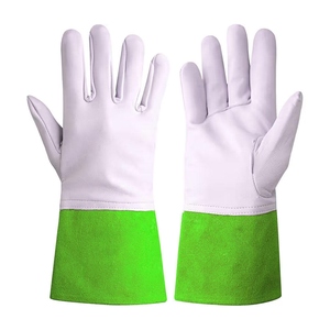 Gants de soudure de sécurité industrielle en cuir de vachette grainé de qualité supérieure, certifiés CE, antistatiques, résistants aux chutes de chaleur et aux étincelles, 11 oz - Product Image 5