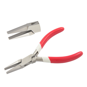 130mm Nose <b>Plier</b> Stainless Steel PVC Handles Smooth Jaws Double Leaf Spring Crimping Circlip Cutting OEM Fishing DIY Jewelry - Product Image 1
